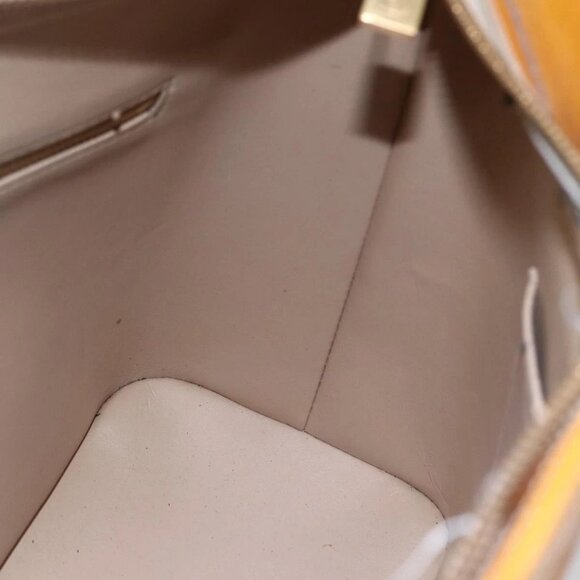 LOUIS VUITTON Monogram Vernis Houston Hand Bag Beige M91004 LV Auth 149327 - Picture 12 of 16